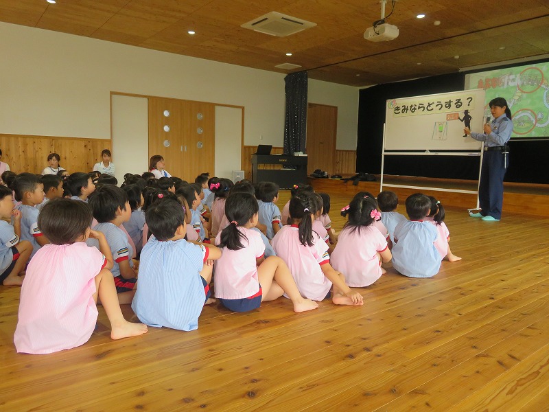 避難訓練 不審者 防犯訓練 なないろ保育園 福岡県宮若市の保育園